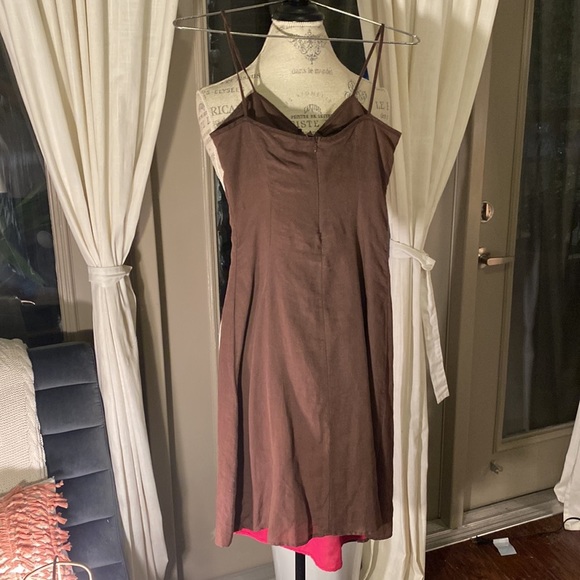 Ella Moss brown & pink spaghetti strap sleeveless summer spring dress size 2​ - Picture 6 of 10